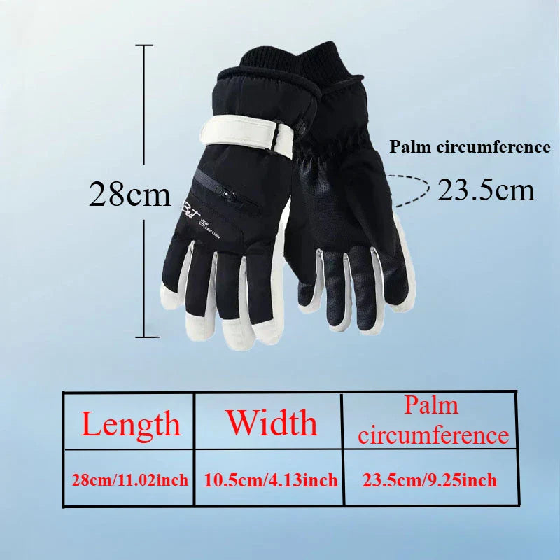 Skanto | GlacioShield Pro Hansker | Vanntette Vinterhansker | Berøringsskjerm & Sklisikker | Varm Fleece Fôr for Ski, Sykling & Utendørs