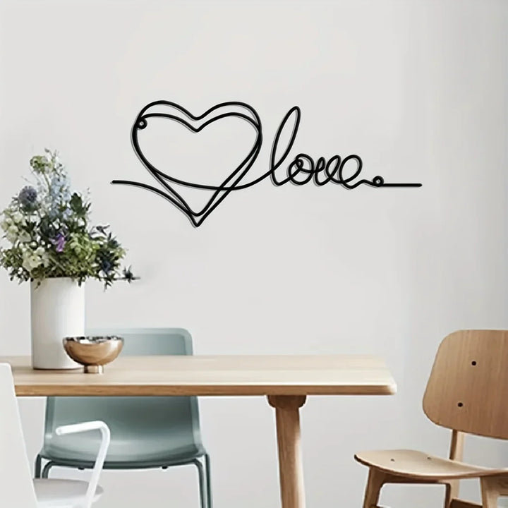 Metal Love Heart 3d Veggdekorasjon For Soverom Stue Søt Moderne Hjem Kunst Dekor | Skanto