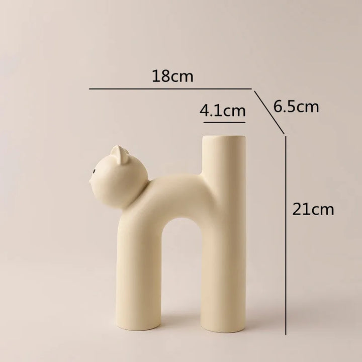 Mini Cat Elegant Minimal H-formet Skantoomster vase | Skanto