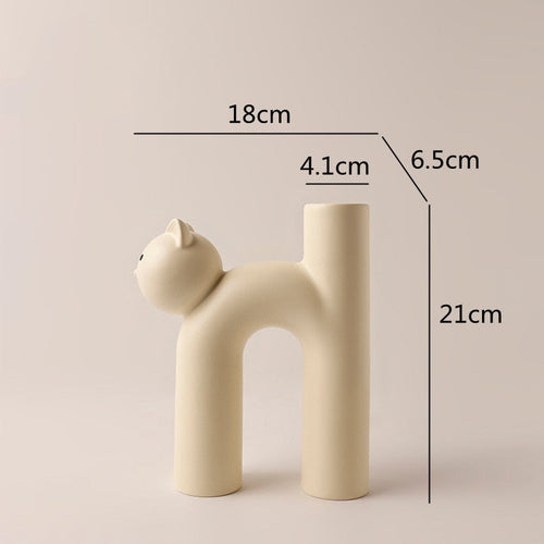 Keramisk Katt Vase | Skanto