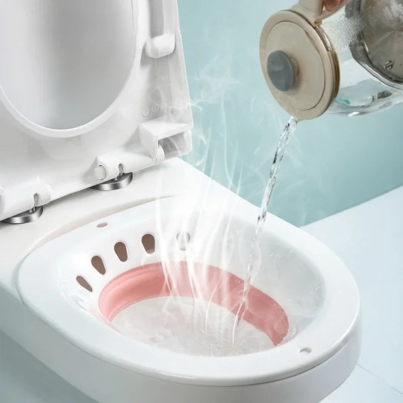 Skanto | Sammenleggbart bidet-badekar - Komfortabel sittebad for gravide kvinner, eldre mennesker, fødselspasienter og toalettmedisinskyllingstilbehør