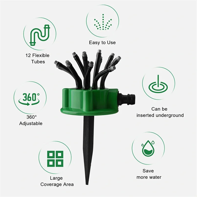 Skanto | Smart Rotasjon 360 Hage Vanning Sprinkler