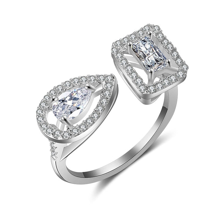 Skanto | Vann Dråpe Zircon Chic Justerbar Ring