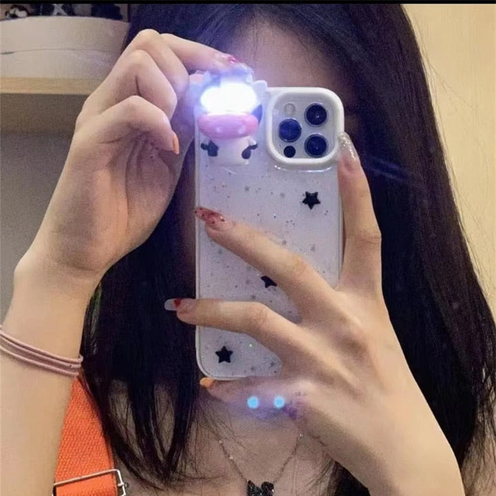 Skanto | Glødende Ku 3D Transparent iPhone Case