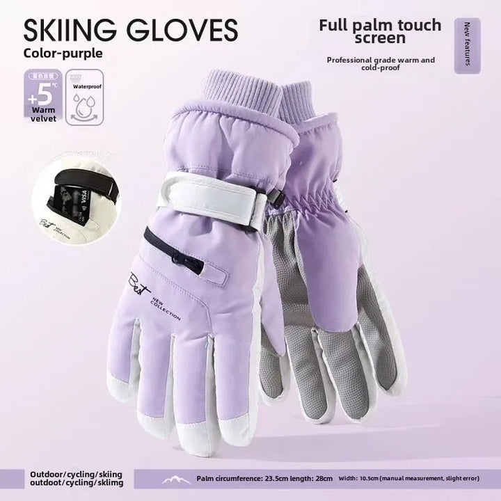 Skanto | GlacioShield Pro Hansker | Vanntette Vinterhansker | Berøringsskjerm & Antiskli | Varm Fleeceforing for Skiing, Sykling & Utendørs