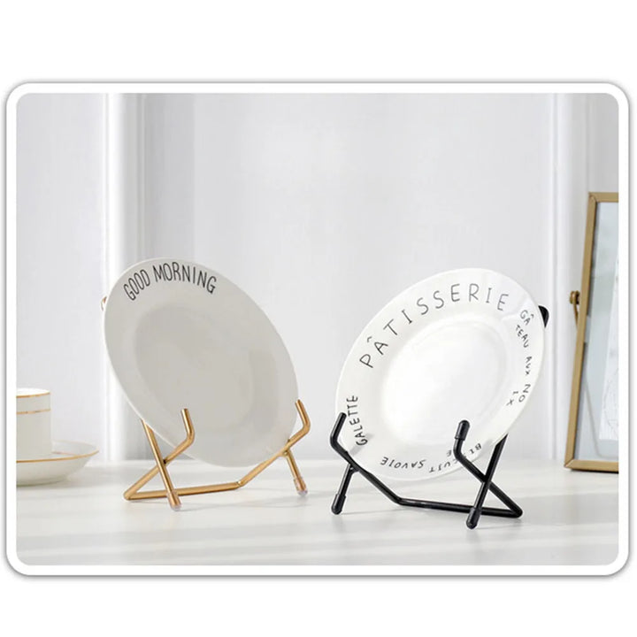 Skanto | Iron Art Multi-Use Display Stand: Allsidig magasin-, servise-, bilde- og fotobokoppbevaringsstativ for boligtilbehør