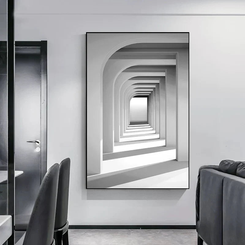 Minimalist Abstrakt Arkitektonisk Veggkunst Fin Kunst Lærtrykk Plakater Bilder For Moderne Leilighet Stue Hjemme Kontor Dekor | Skanto