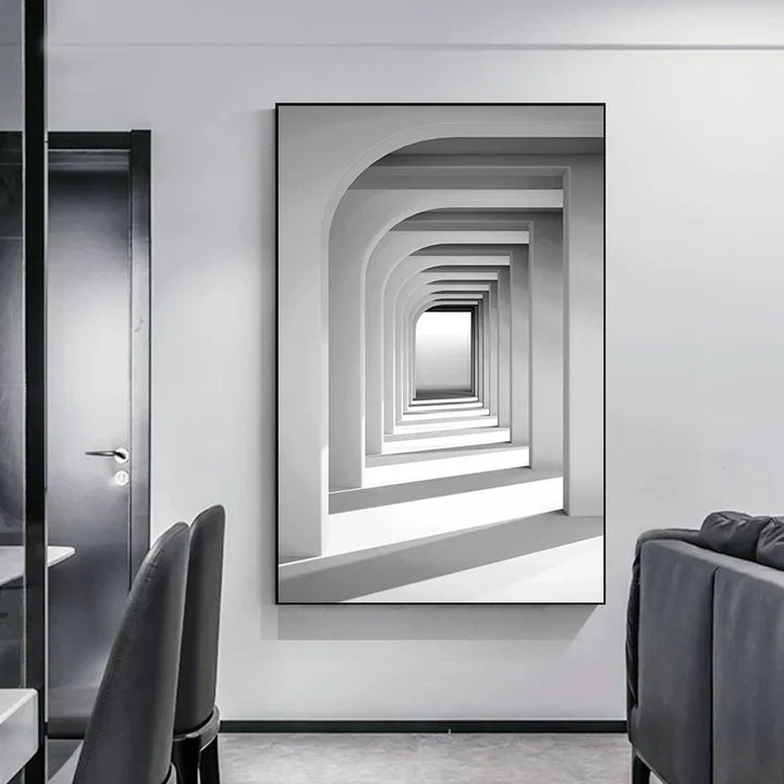 Minimalist Abstrakt Arkitektonisk Veggkunst Fin Kunst Lærtrykk Plakater Bilder For Moderne Leilighet Stue Hjemme Kontor Dekor | Skanto
