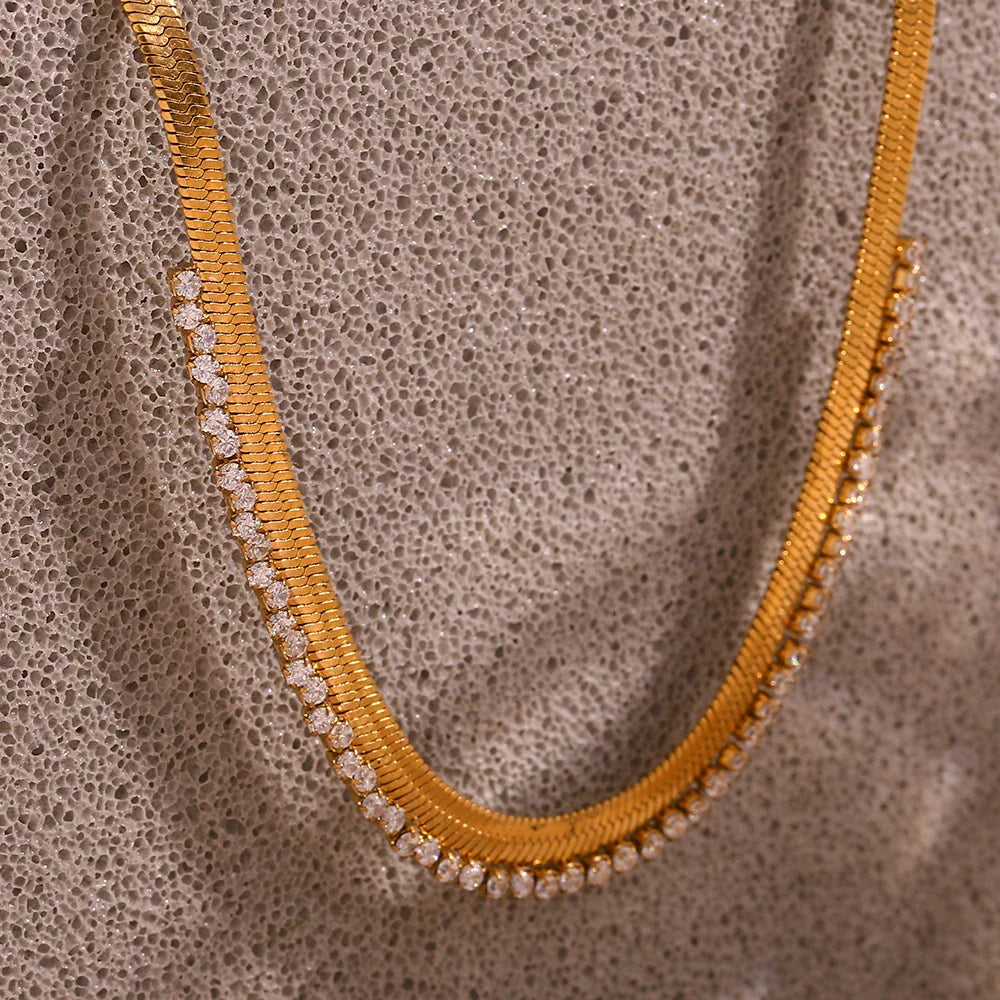 Skanto | Herringbone Diamond Dazzle Necklace