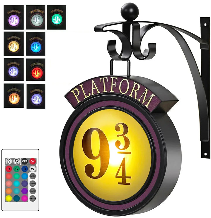 Skanto | Harry Potter 9 3/4 Figur Nattlykt LED Magiske Vegglamper Plattform Hogwarts 3D Lampe Harrys Rom Dekor Barnebursdagsgave