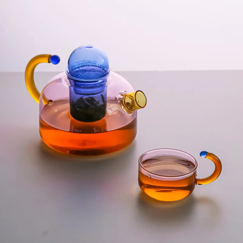 Skanto | Kontrasterende Farge Glass Teasett