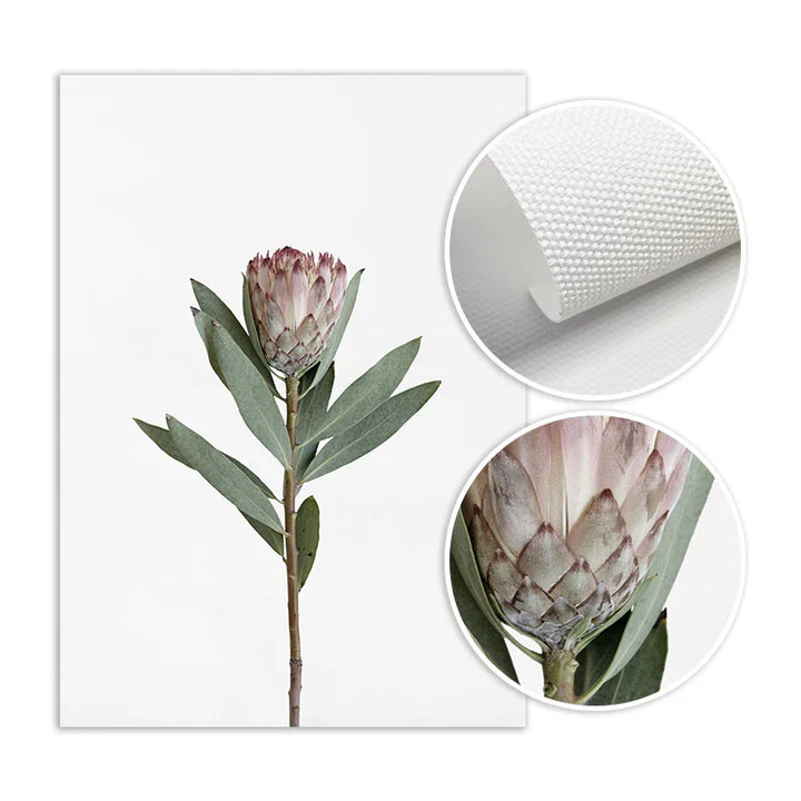 Minimalist Rosa Blomster Botanisk Veggkunst Fine Art Lerretsutskrifter Plakater Elegante Bilder For Nordisk Stue Spiserom Soverom Kunst Dekor | Skanto