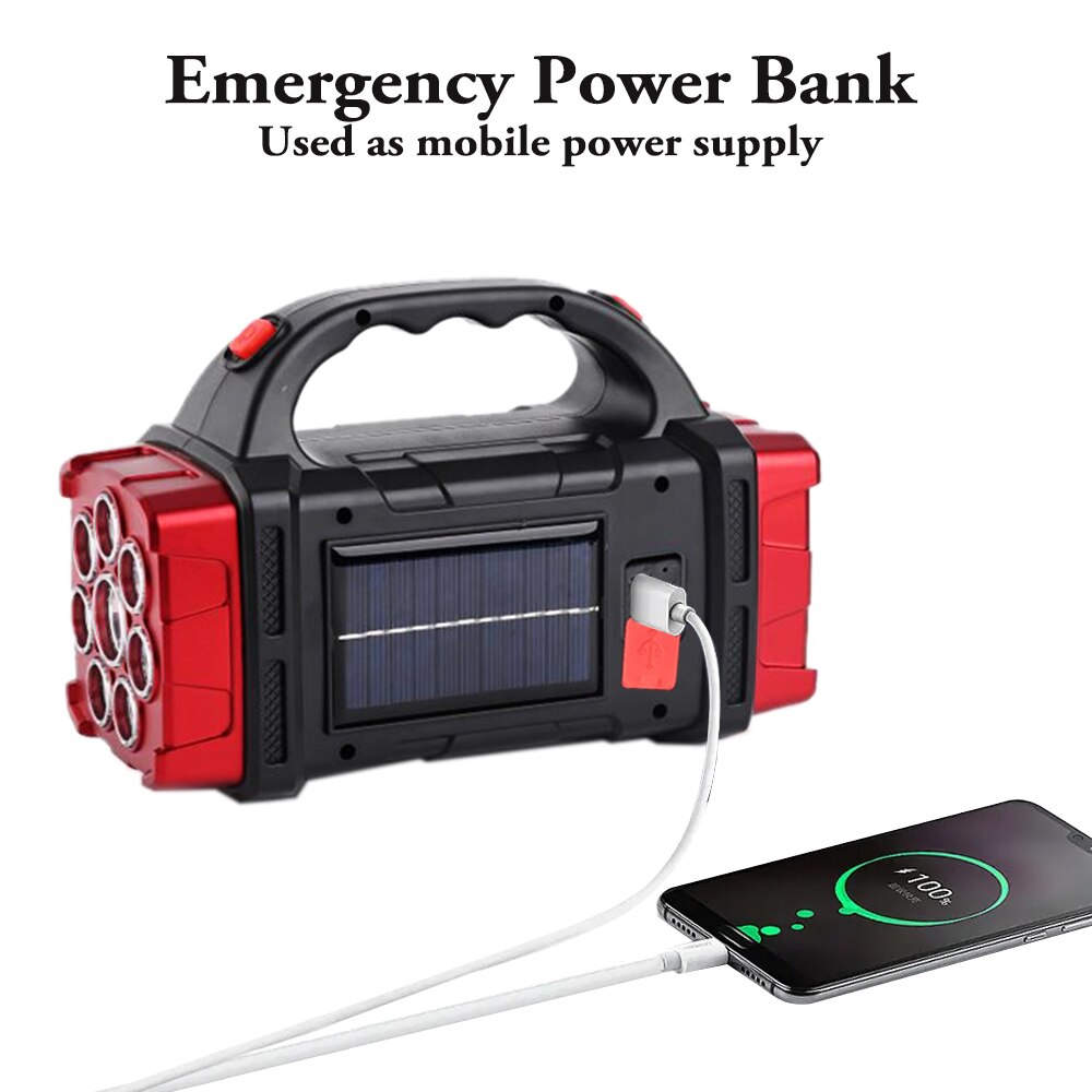 Skanto | Solar Blast Kraftig Power Bank LED Lommelykt