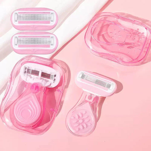 Skanto | Kompakt Pink Lady Beskyttende Barberhøvelsett
