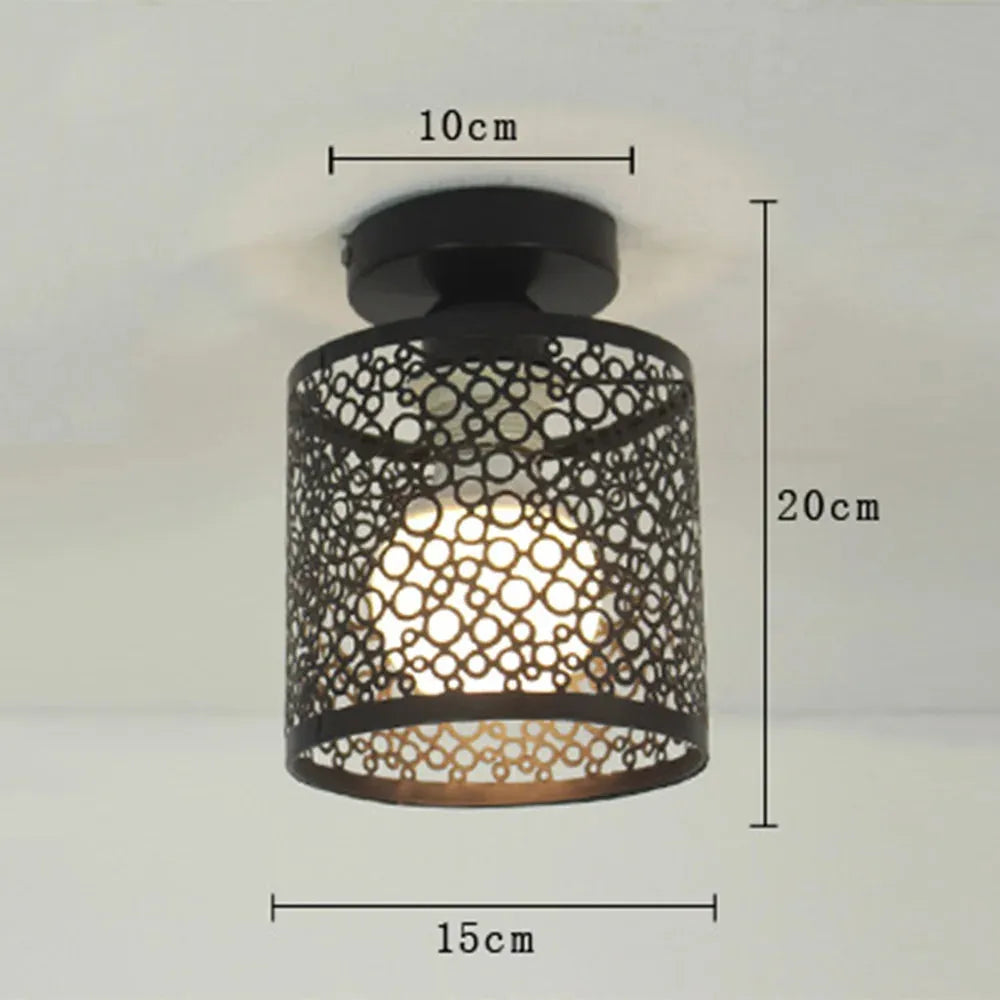 Industriell Loftlampe med Åpen Ramme i Vintage Stil Skanto