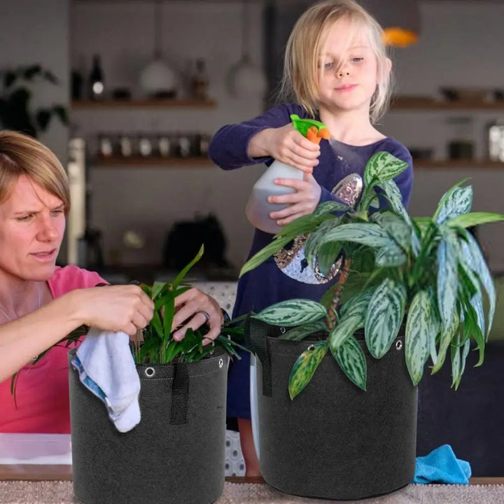 Skanto | Felt plantepose med bærehåndtak – Pustende og slitesterk for hageplanter og blomster