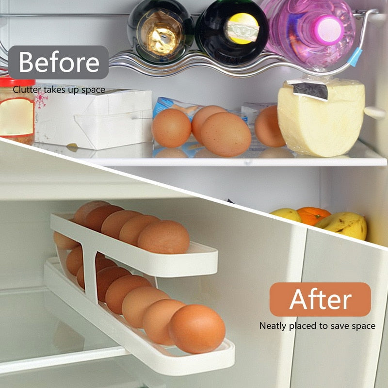 Skanto | Automatisk Egg Rullende Holder Organizer Stativ