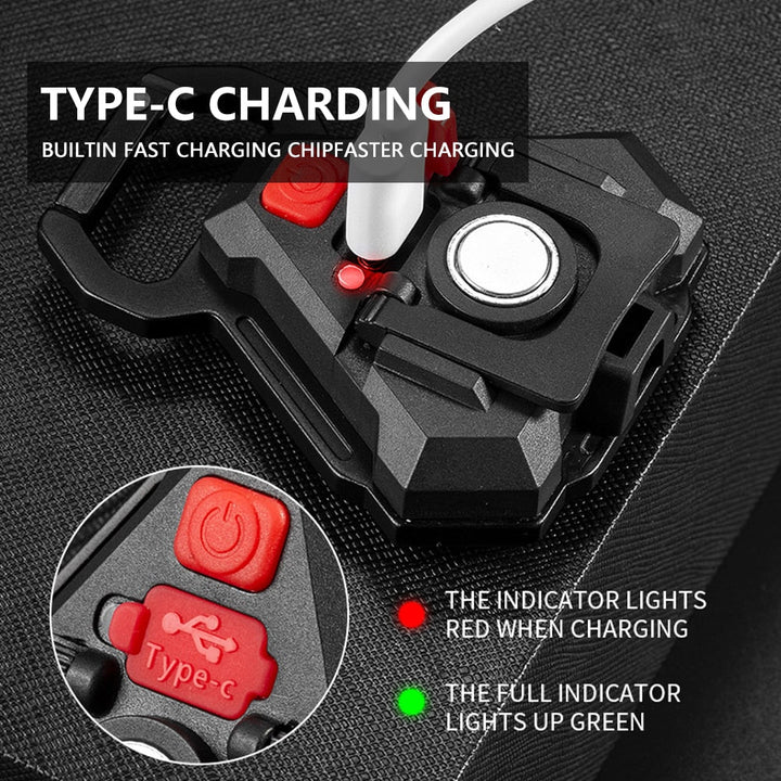 Mini LED Lommelykt USB Flaskekork Nøkkelring | Skanto