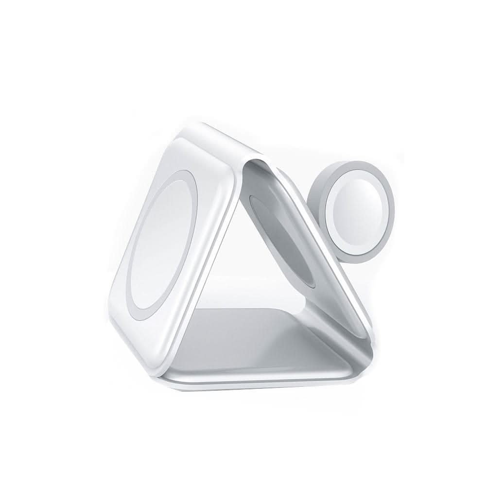 Skanto | 3-i-1 Trådløs Ladematte for Mobil, Klokke, Ørepropper
