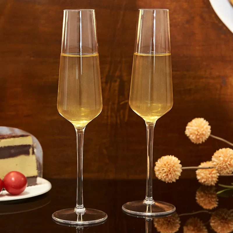Uknuselig akryl champagneglass 4-delt sett Skanto