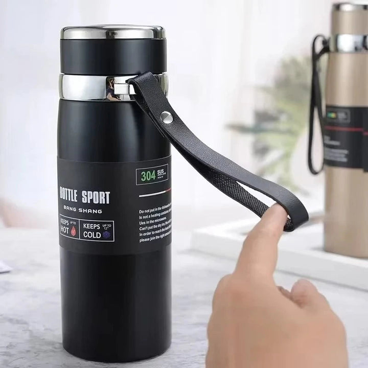 Stainless steel vacuum insulated thermos bottle 1000 ml | Skanto