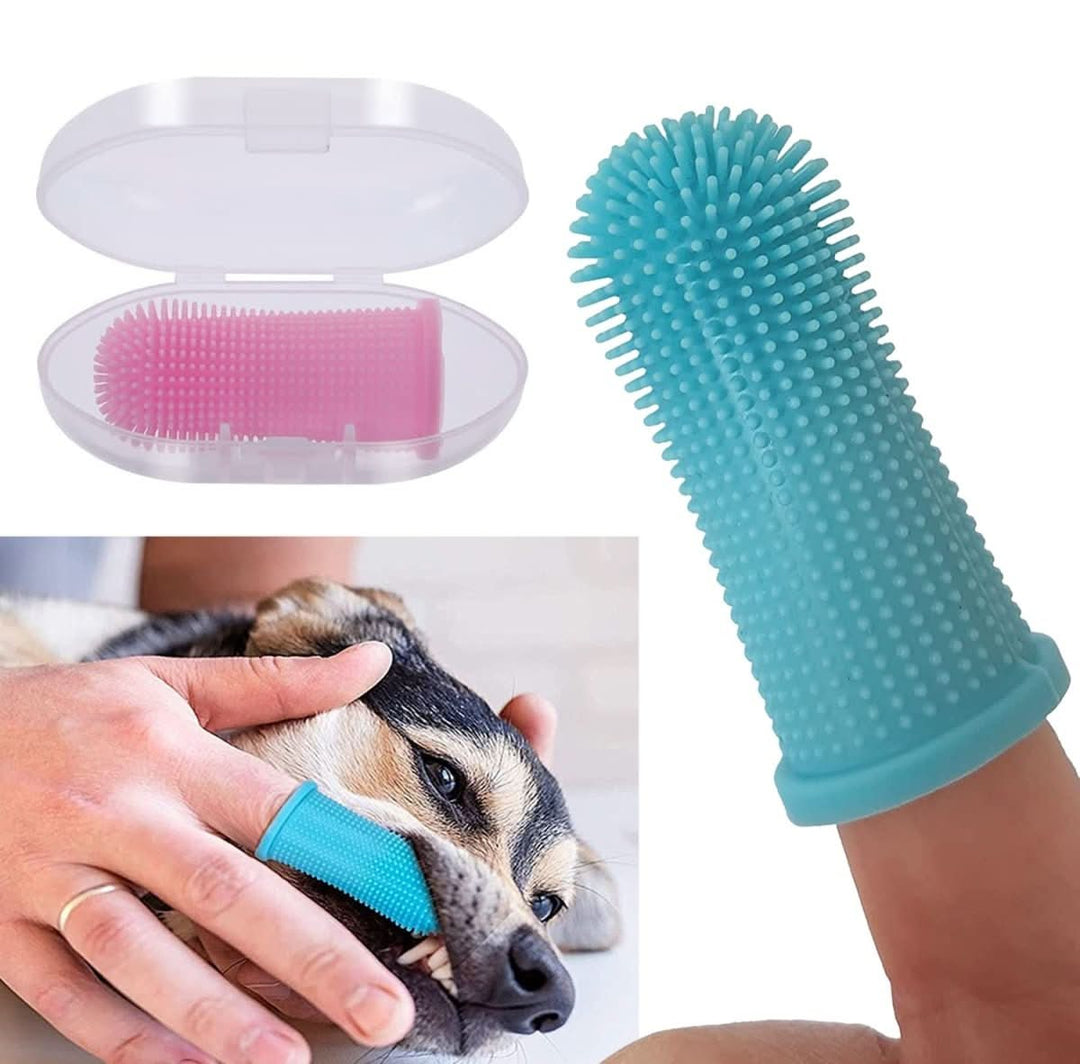 PAWCLEAN PRO – 360° Silikon-Fingerzahnbürste for stressfreie Zahnpflege bei Hunden