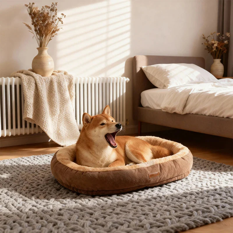Oval Plush Bed for Dogs & Cats Skanto