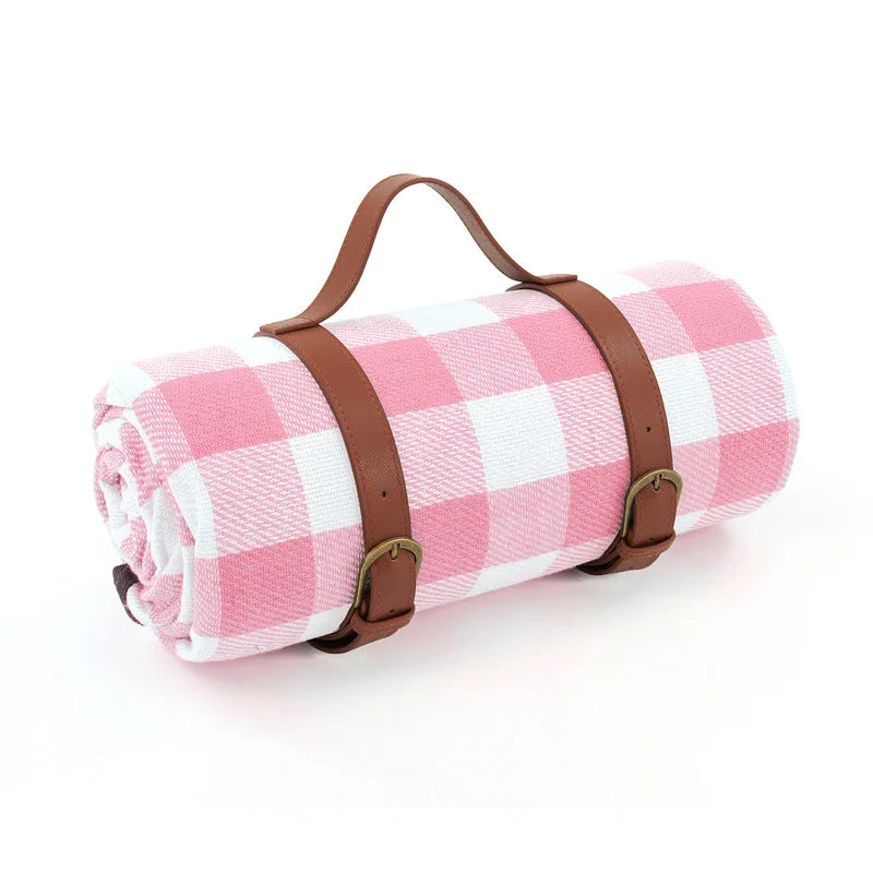 Picnicteppe vannavstøtende med lærbærerem | Skanto