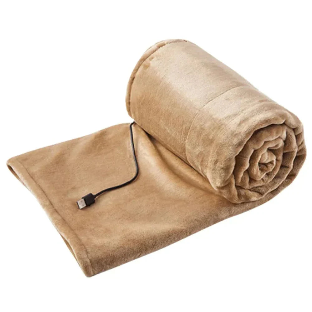 Skanto | ElectricCuddle USB Oppvarmet Fleece Teppe – Bærbar & Justerbar