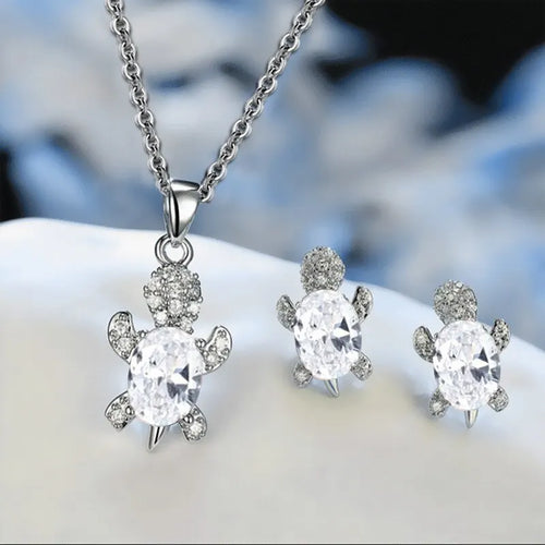 Skanto | Ocean Turtle Lucky Necklace Øredobbelsett