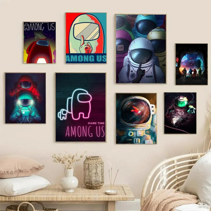 Skanto Among Us Plakat Veggkunst Hjemmeinnredning Rominnredning Digital Maleri Stue Restaurant Kjøkken Kunst