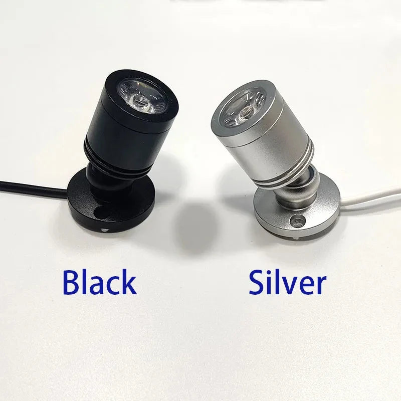 Skanto | Mini LED Spot LuxoDot | 1W/3W | USB Spotlight for Display Cases & Decoration | Varm & Kald Hvit | Aluminiumhus