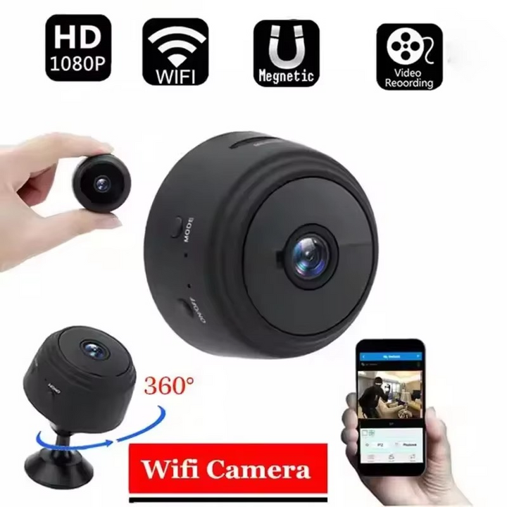 Skanto | Mini 1080p HD trådløst sikkerhetskamera med nattsyn og lyd
