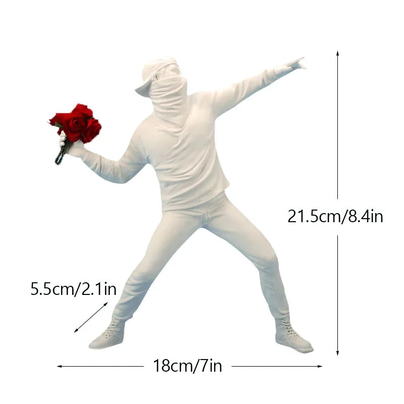 Skanto | Artify Banksy skulpturkolleksjon | Blomsterkaster & ballongjente | Popkunstfigurer | Moderne kontor- og hjemmeinnredning