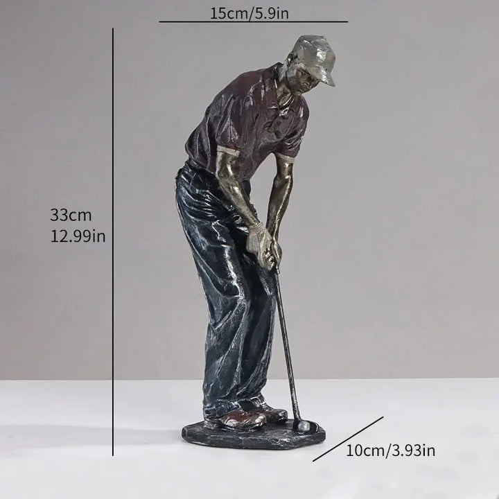 Skanto Statuer Skulptur, Kreativ Golfer Figuriner Hjem Dekor, Spiller Kunstfigur Skrivebords Dekorasjoner, Samleobjekt Gave Håndverk, De