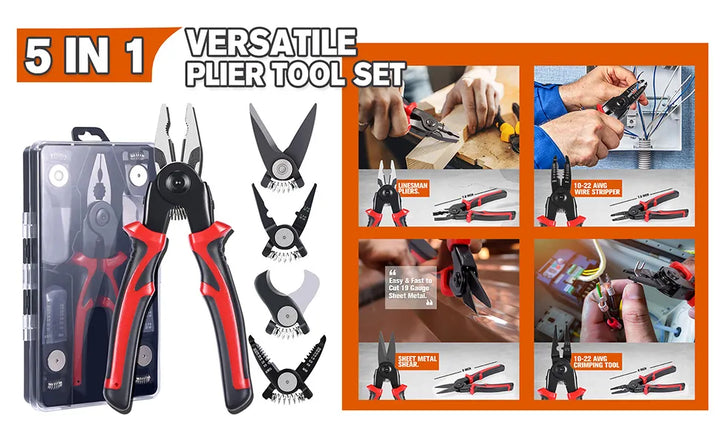 Skanto | 5 IN1 Multifunksjonell Utbyttbar Ledningsstripper