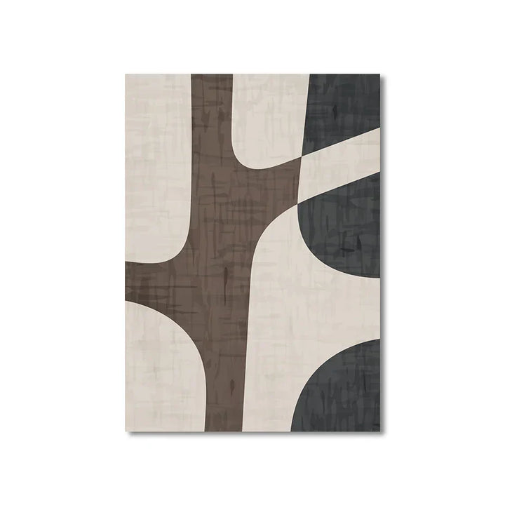 Moderne Geometrisk Brun Beige Abstrakt Veggkunst Fin Kunstler Lerret Utskrifter Bilder For Stue Soverom Samtidsinteriør Dekor | Skanto