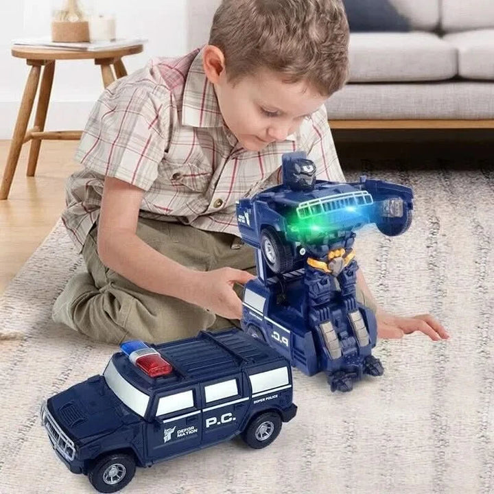 Skanto | 2-i-1 politibil & robot med lys & lyd