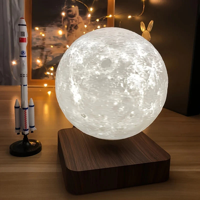Skanto | Flytende Magnetisk Måne Lampe med 3D Utskrift og LED Belysning
