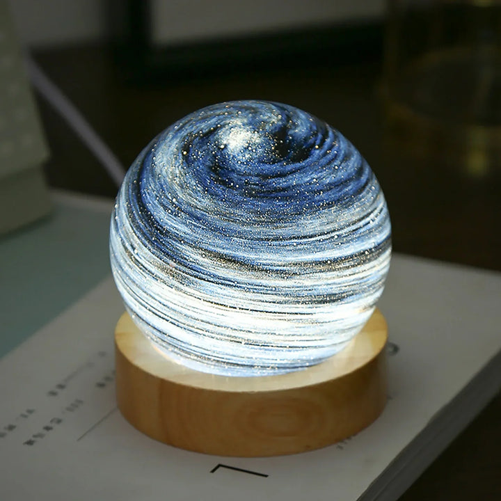 3D Krystall Planet Atmosfære Nattlampe | Skanto
