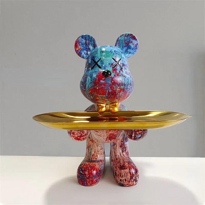 Skanto | BearCraft - Bamse statue med brett