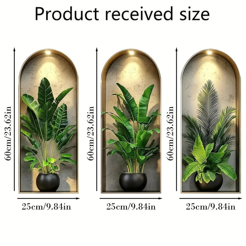 Skanto | Verdeco veggklistremerker | veggklistremerker planter 3D | akvarellutseende | selvklebende & resterfri | stue & soveromsinnredning
