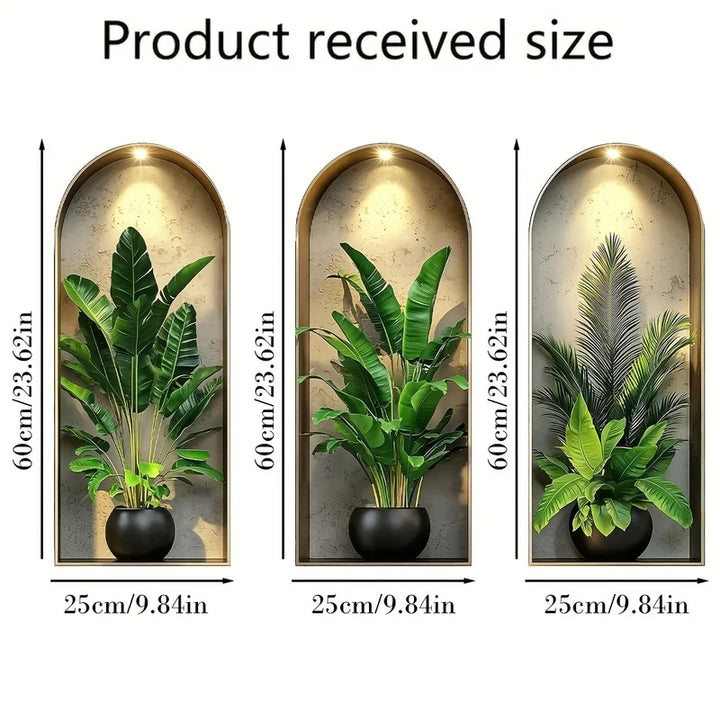 Skanto | Verdeco veggklistremerker | veggklistremerker planter 3D | akvarellutseende | selvklebende & resterfri | stue & soveromsinnredning