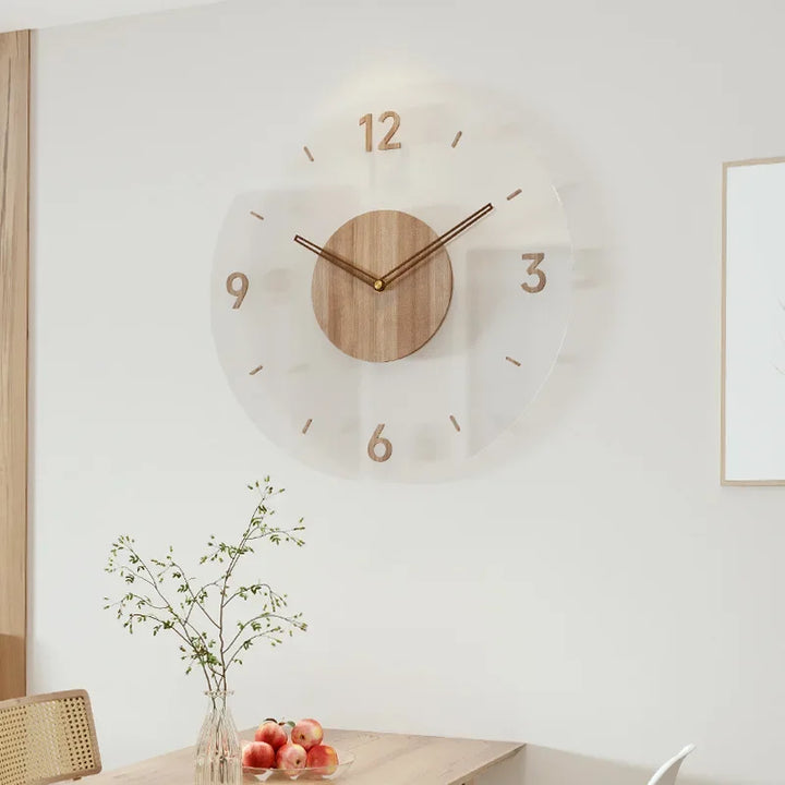 Skanto | Moderne veggklokke i tre – Minimalistisk og elegant design for stuen