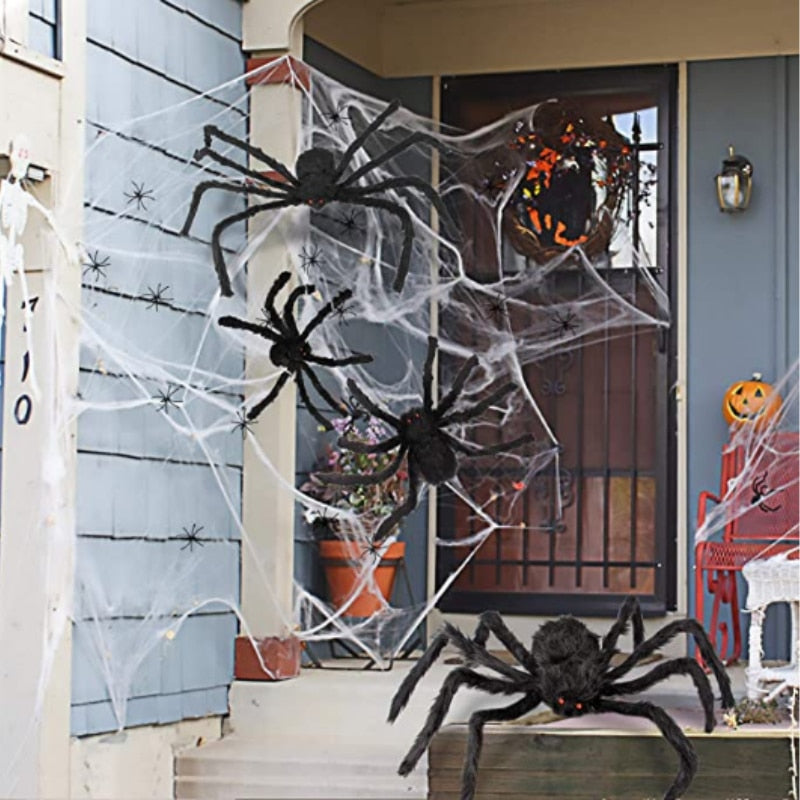 Skanto | Stor svart edderkopp halloween festdekorasjon
