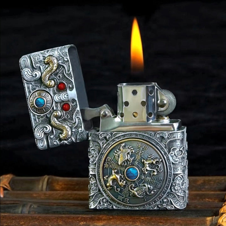 Heavy Armor Steel Spark Kerosene Lighter | Skanto