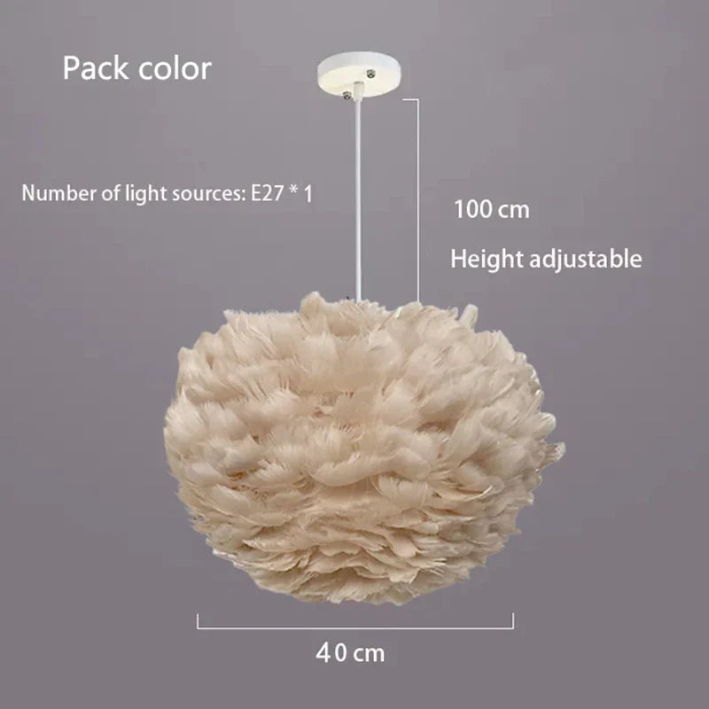 Cloud Like Realistic Feather Chandelier | Skanto