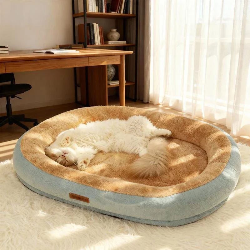 Oval Plush Bed for Dogs & Cats Skanto