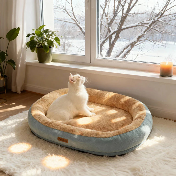 Oval Plush Bed for Dogs & Cats Skanto
