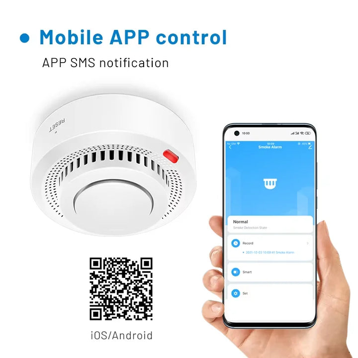 Skanto | Smart WiFi Røykvarsler Brannalarm 85dB – SafeSense